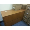 72 in. Med Oak Credenza w 2 Drawer Lateral and 2 Door Storage